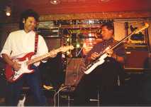 Mike Beddoes and Barry Gibson at the Burns Guitars Showcase, Tokyo
